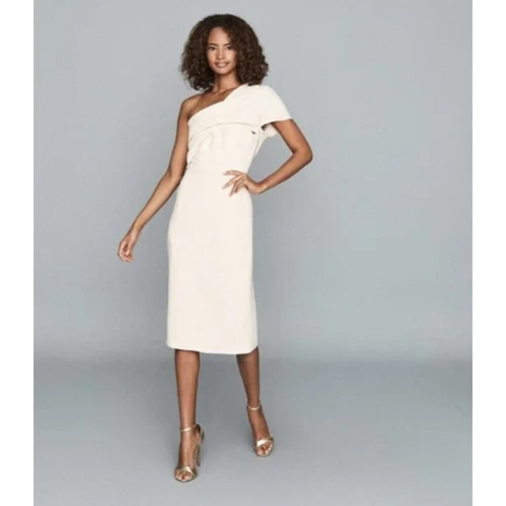 Reiss Riana Pink One Shoulder Bodycon Dress Women's Size 8 UK/4 US NWT